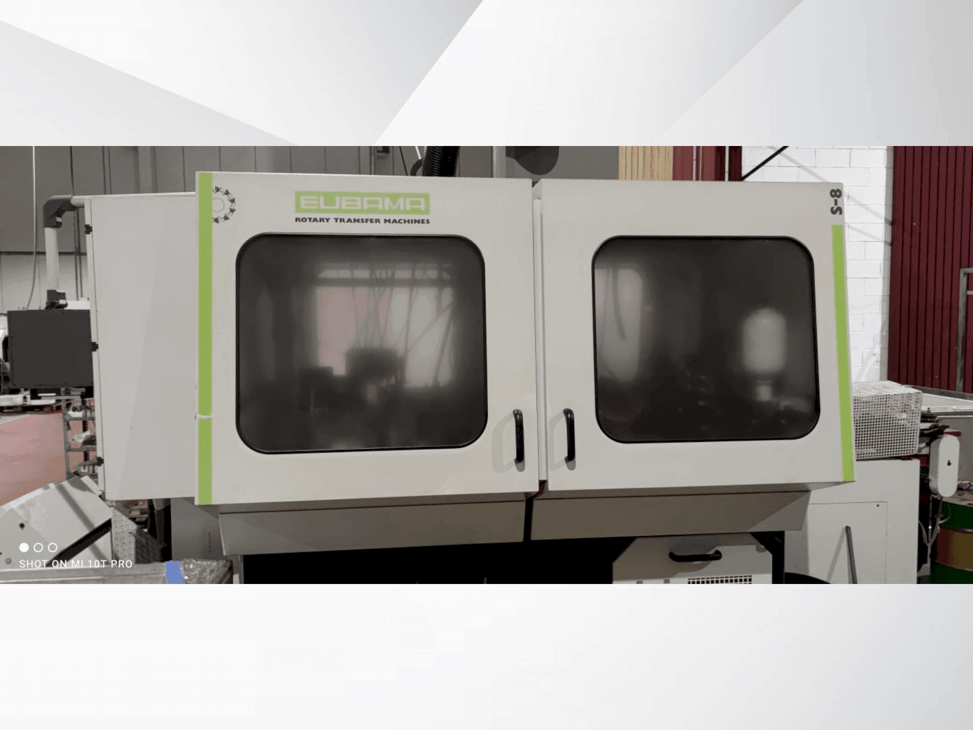 Vooraanzicht  van EUBAMA S8  machine