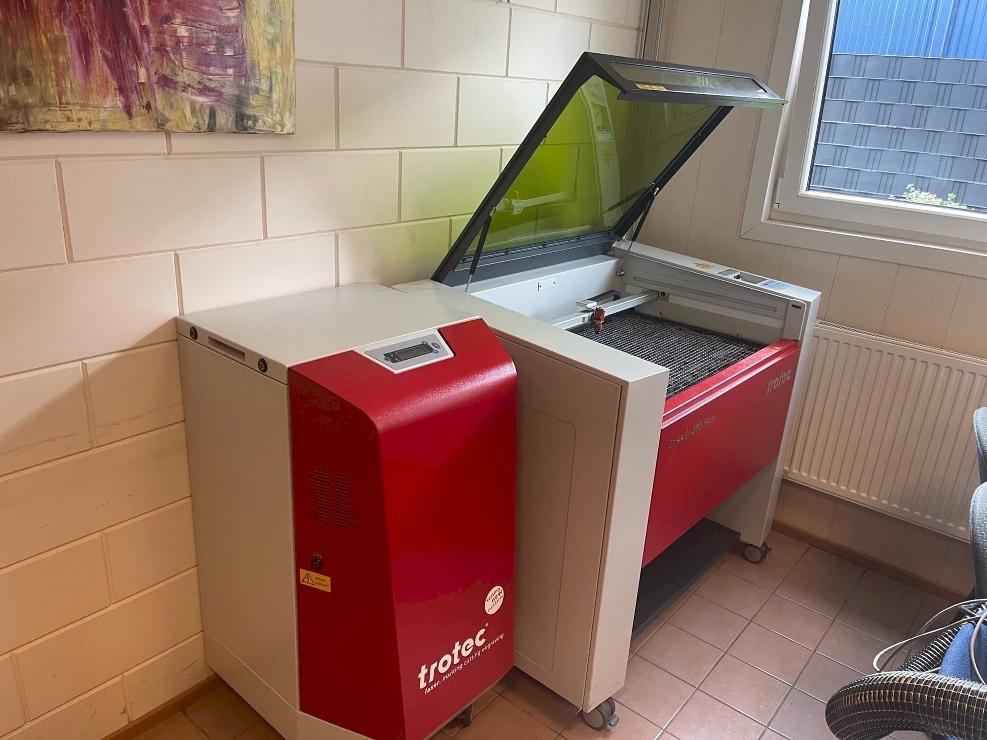 Vooraanzicht  van Trotec Speedy 360 flexx  machine