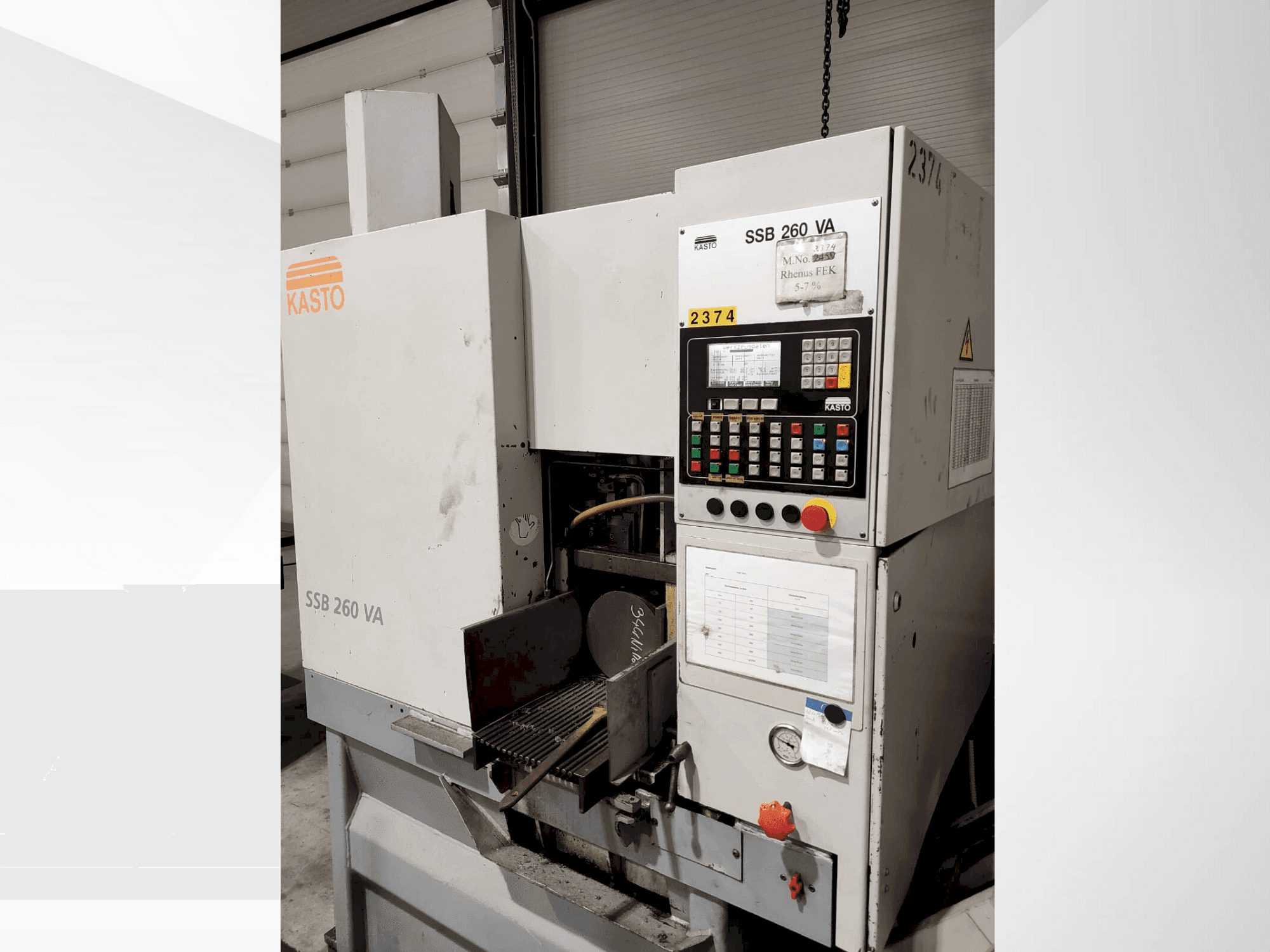 Vooraanzicht  van KASTO SSB 260 VA  machine