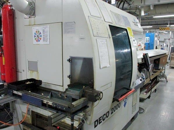 Linkerzijdeaanzicht  van Tornos-Bechler DECO 20  machine