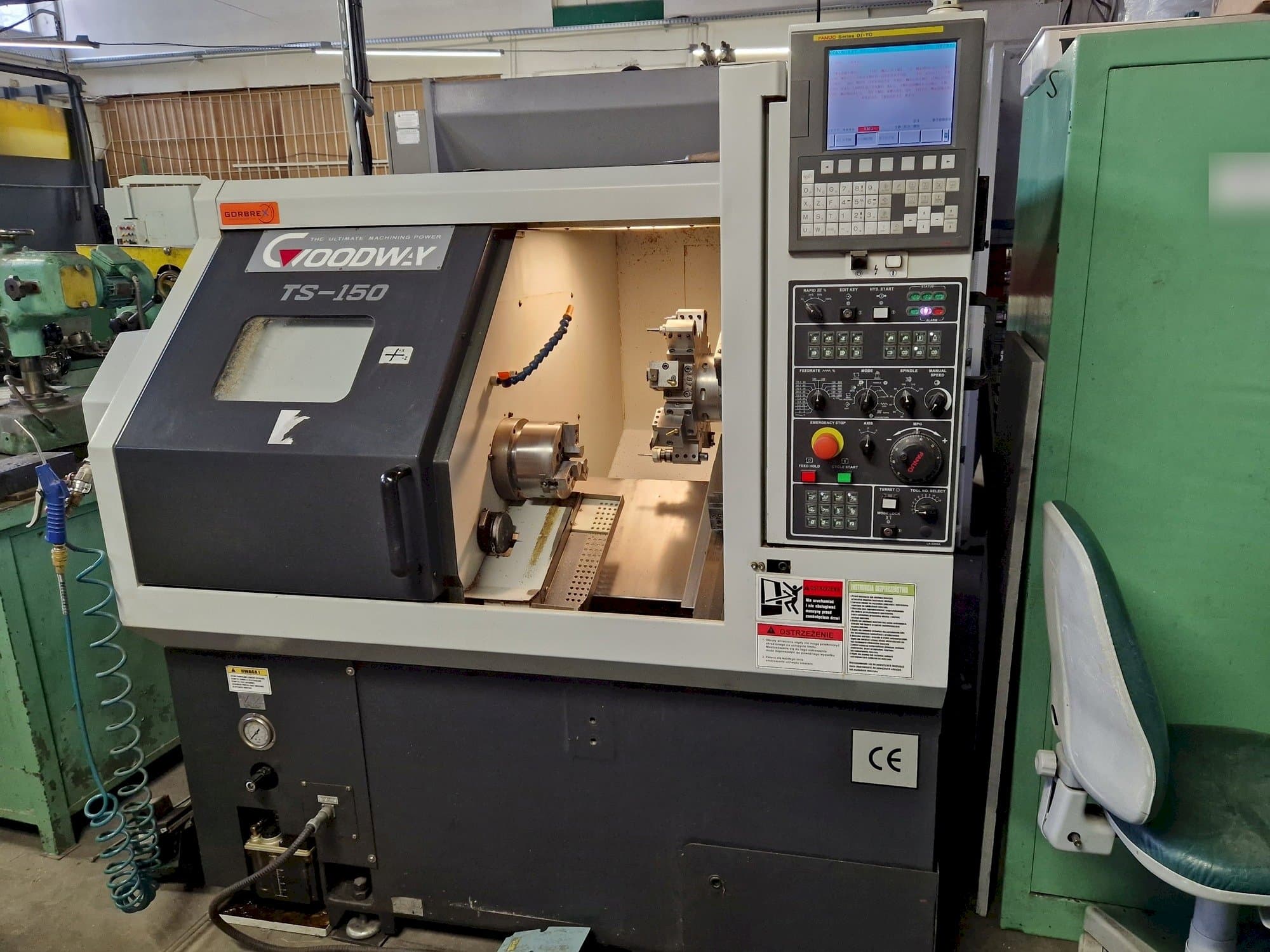 Vooraanzicht  van Goodway TS-150M  machine