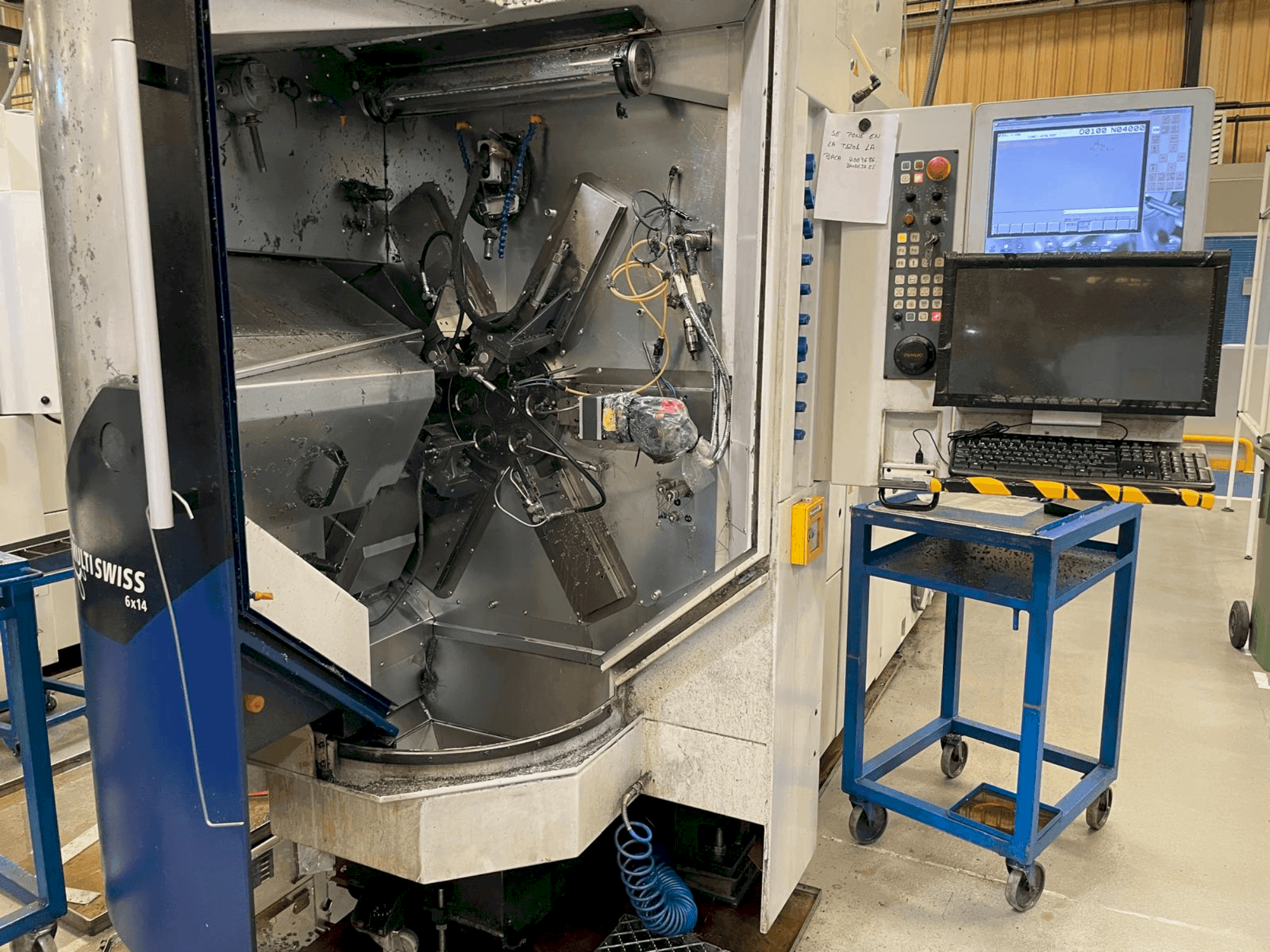 Vooraanzicht  van TORNOS MultiSwiss 6x14  machine