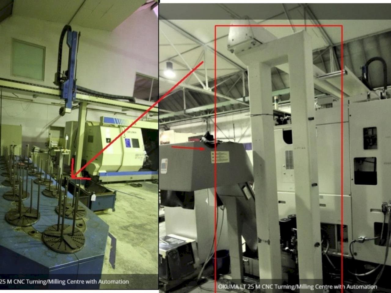 Vooraanzicht  van Okuma LT 25 M  machine