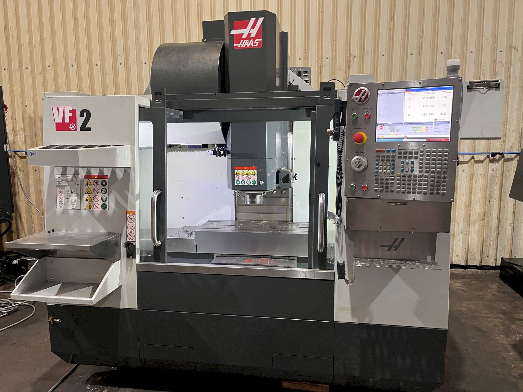 Vooraanzicht  van HAAS VF-2  machine