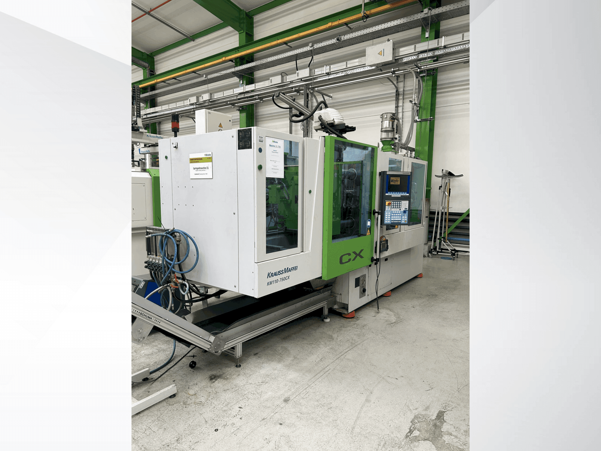 Vooraanzicht van Krauss Maffei 110-750 CX machine