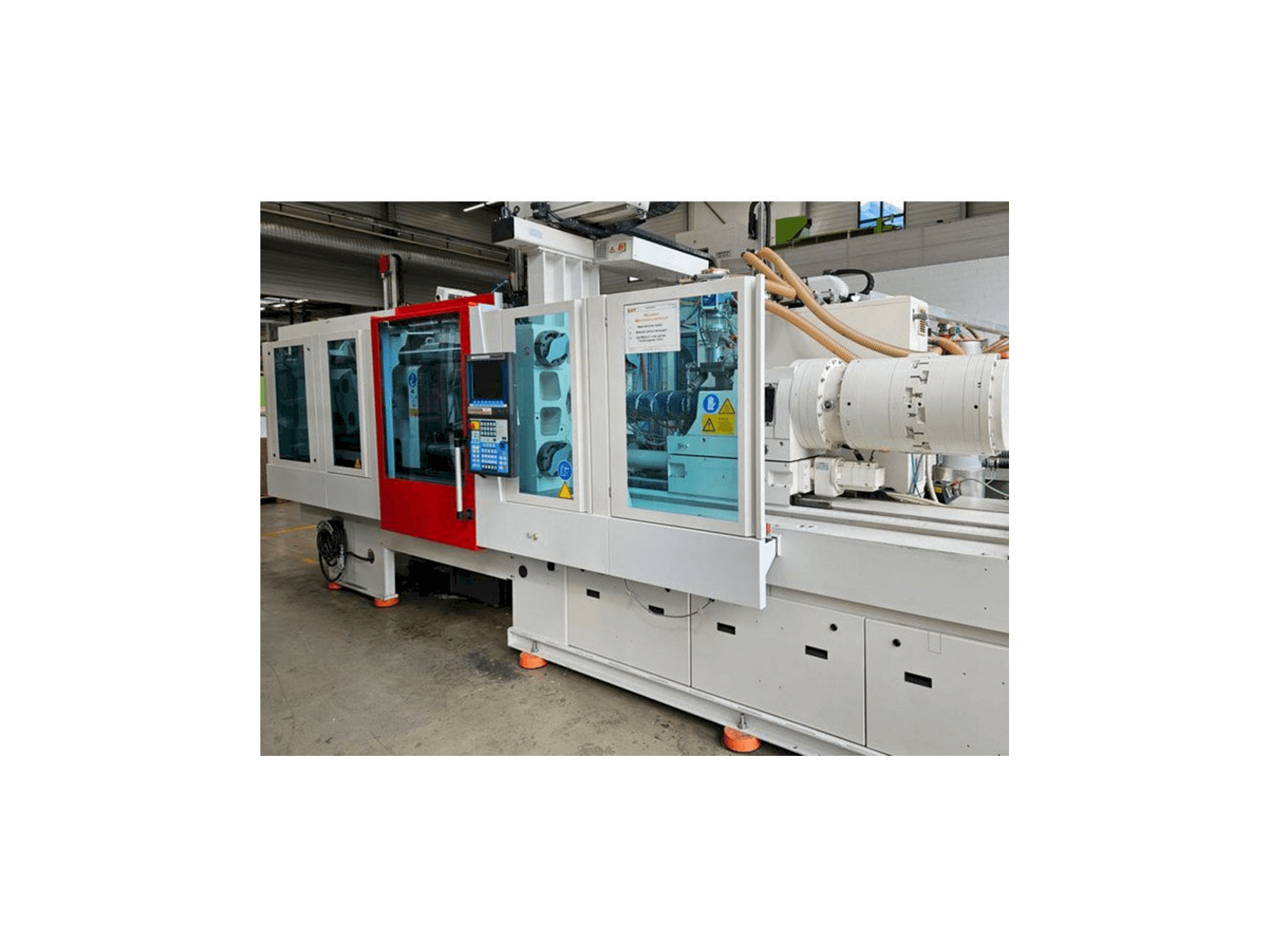 Vooraanzicht van Krauss Maffei EX 160 / 180 mit LRX 100 machine