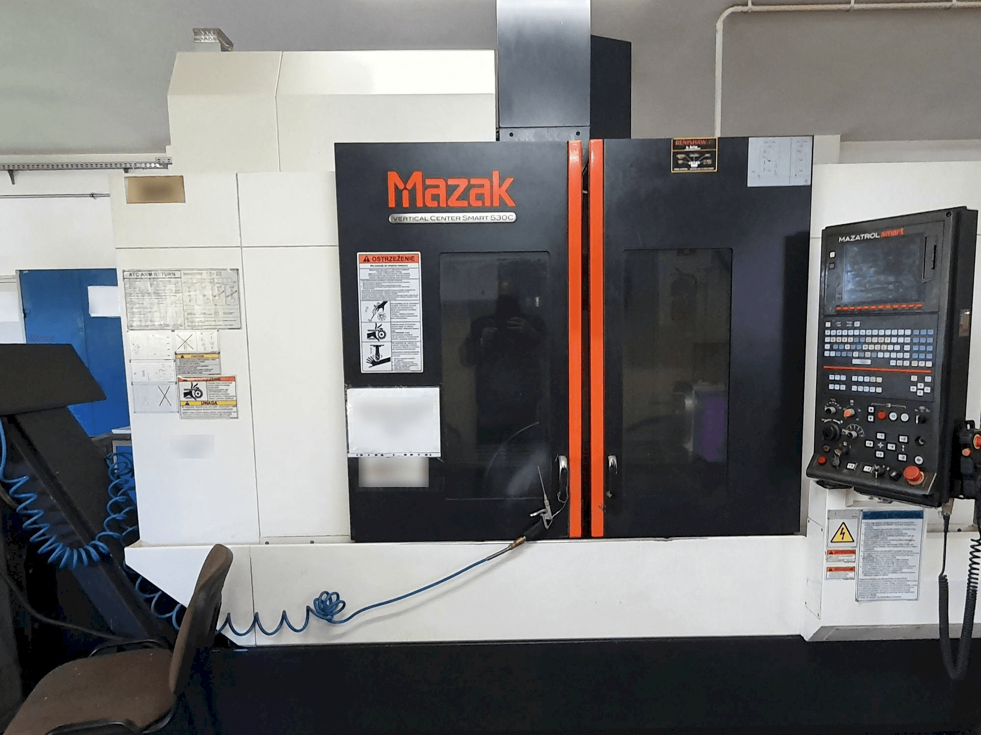 Vooraanzicht van Mazak Smart 530C machine