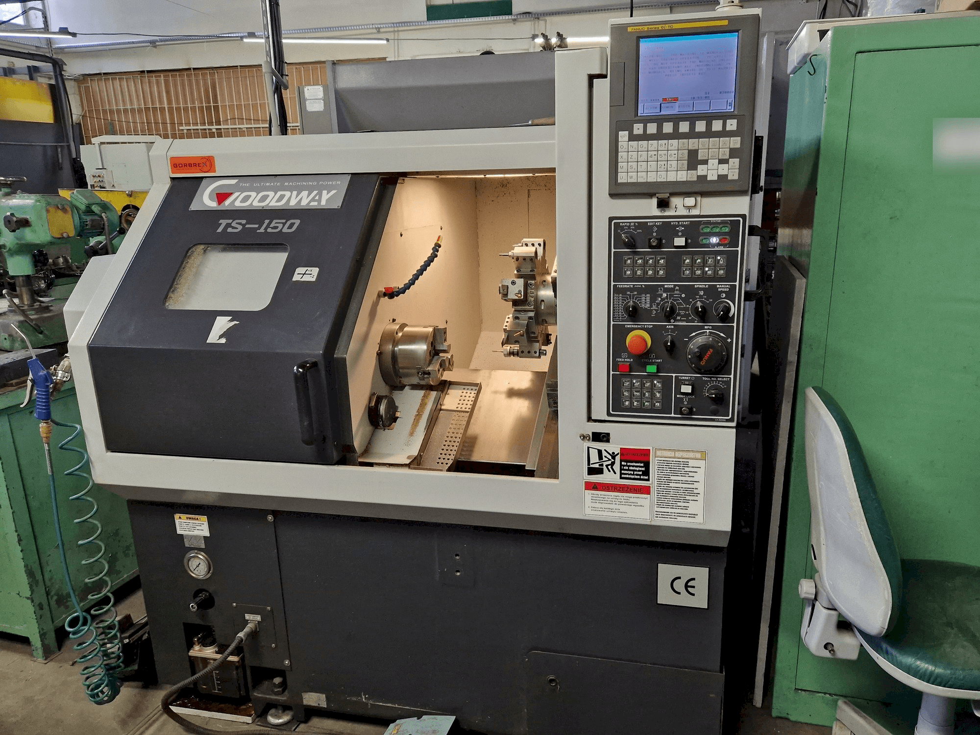 Vooraanzicht van Goodway TS-150M machine